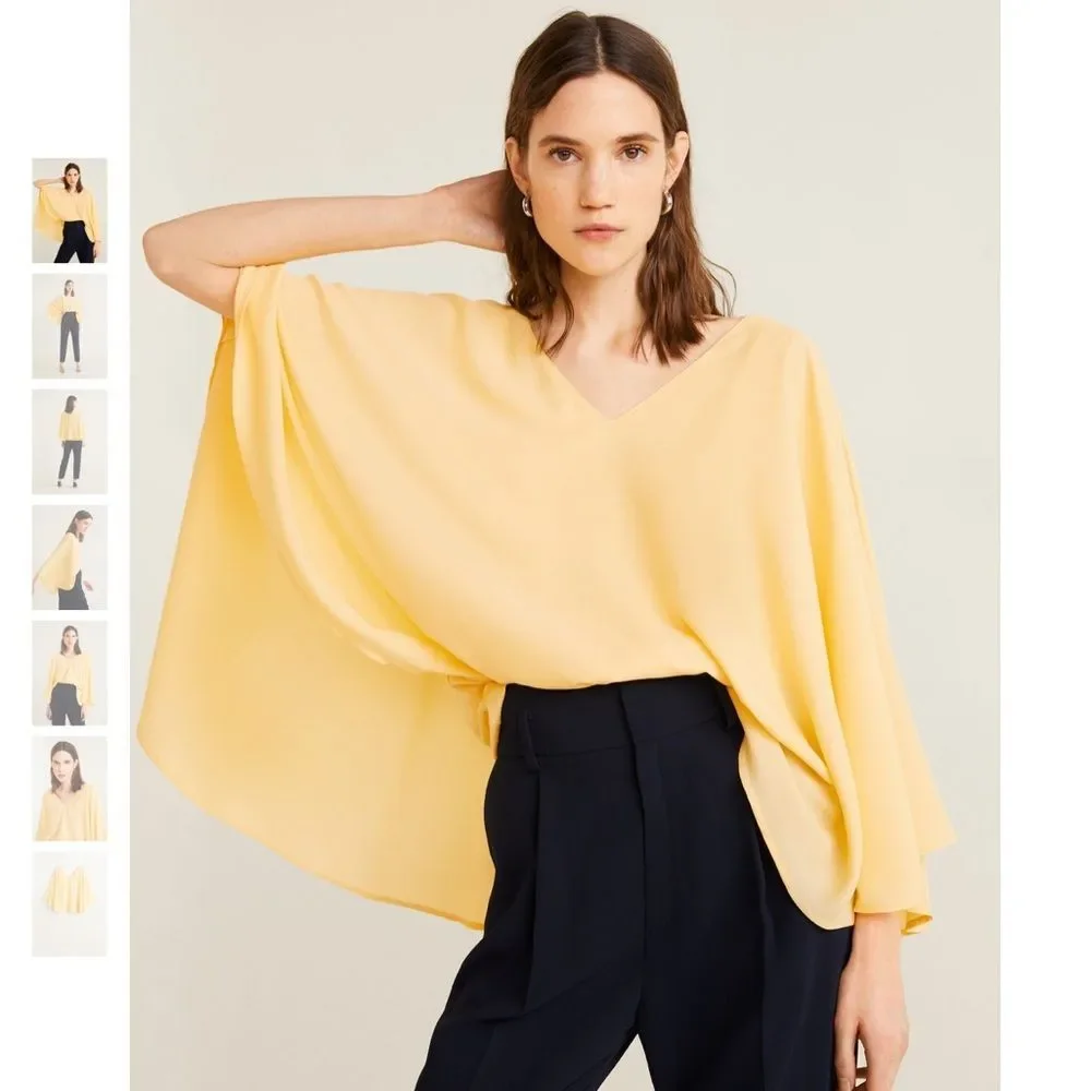 🌸MANGO FLOWY BLOUSE XL GORGEOUS ❣️ - Picture 2 of 10